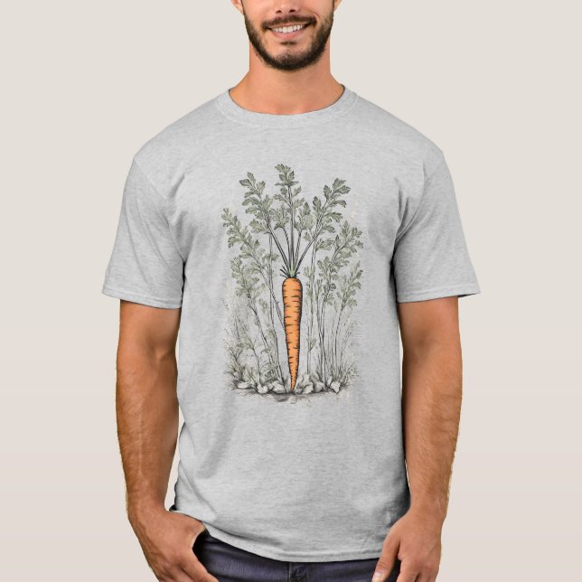 T-shirt Légume 21 carottes, légumes, jardinier, nourriture (Devant)