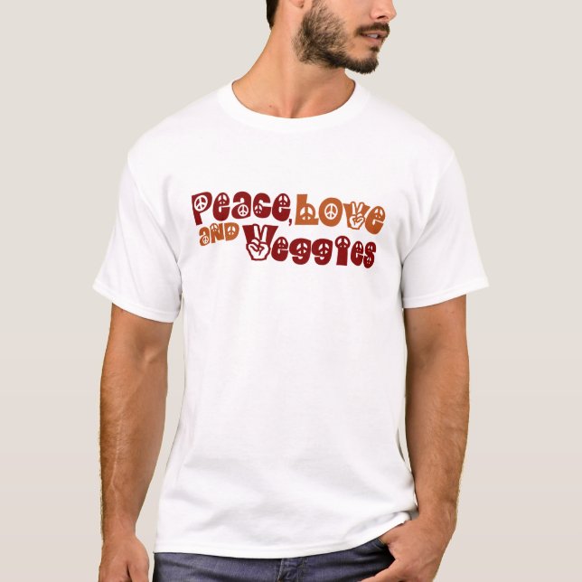 T-shirt Légume d'amour de paix (Devant)