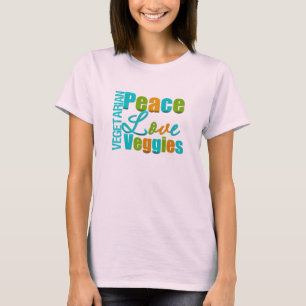 T-shirt Légume végétarien d'amour de paix
