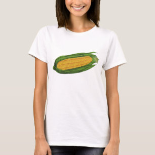 T-shirt Légumes alimentaires anciens ; Maïs jaune sur épi