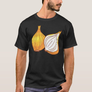 T-shirt Légumes d'oignon Jaune Alimentation Vegetarian Veg