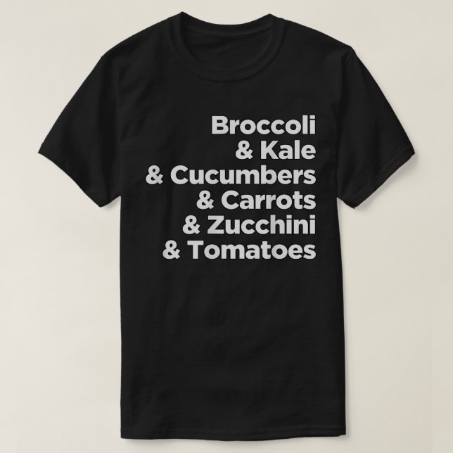 T-shirt Légumes pour végétariens et végétaliens (Design devant)