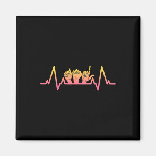 T-Shirt-Lehrer für Sprachherzen Magnet