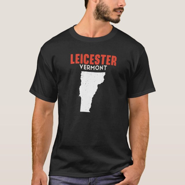 T-shirt Leicester Vermont USA State America Travel Vermont (Devant)