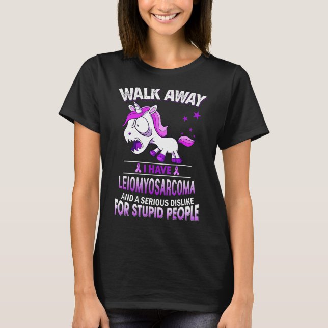 T-shirt Leiomyosarcoma Grumpy Unicorn J'ai Leiomyosarcom (Devant)