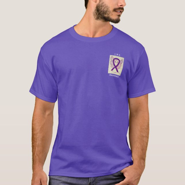 T-shirt Leiomyosarcome Sensibilisation Ruban Angel Tee per (Devant)