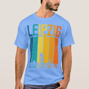 T-shirt Leipzig Skyline Retro Souvenir Vintage Leipzig