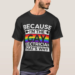T-shirt L'Électricien Gay Merch Funny Dons Pour Gay