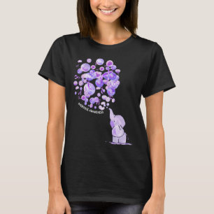 T-shirt L'éléphant Bombarde violet Surdose Aware