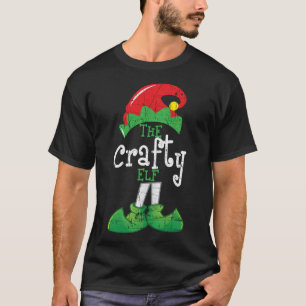 T-shirt L'Elfe Crafty drôle Famille de Noël qui correspond