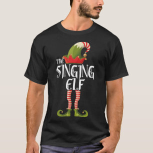 T-shirt l'elfe de la famille chante correspondant à noël