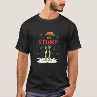 T-shirt L'elfe puant amusant Joyeux Noël Famille Matchi