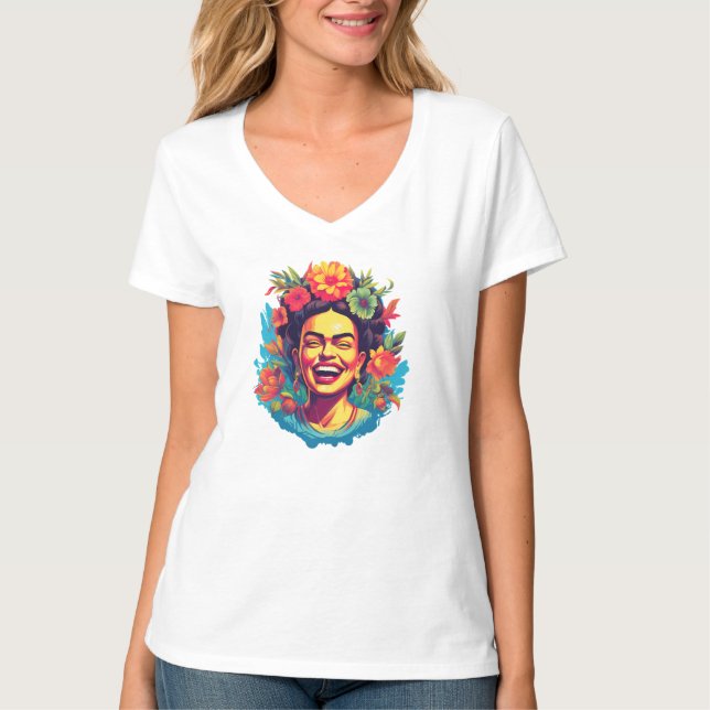 T-shirt L'emblématique Frida Kahlo (Devant)
