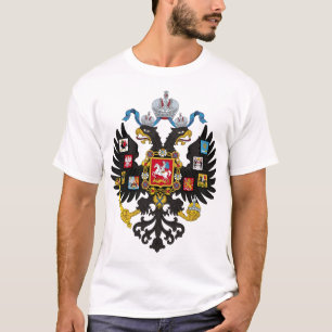 T-shirt L'empire russe double-a dirigé la chemise d'aigle
