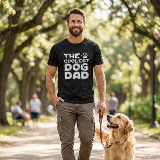 T-shirt L'empreinte de patte du papa chien le plus cool