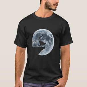 T-shirt Lemur Halloween Costume Moon Silhouette Creepy