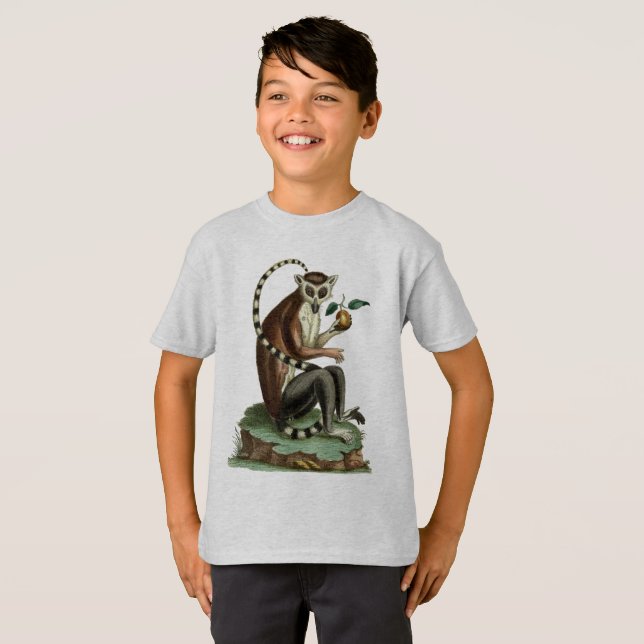 T-shirt Lémur Tee : 1780 Zoologie Illustration (Devant entier)