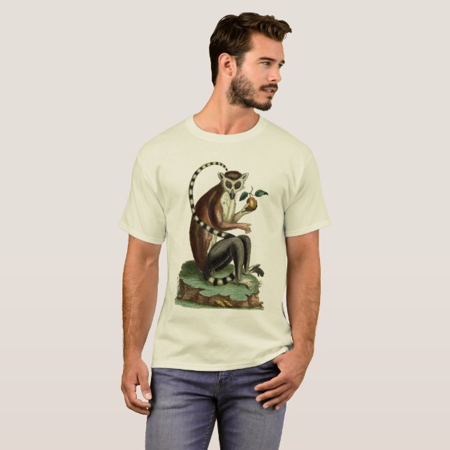 T-shirt Lémur Tee : 1780 Zoologie Illustration (Devant entier)