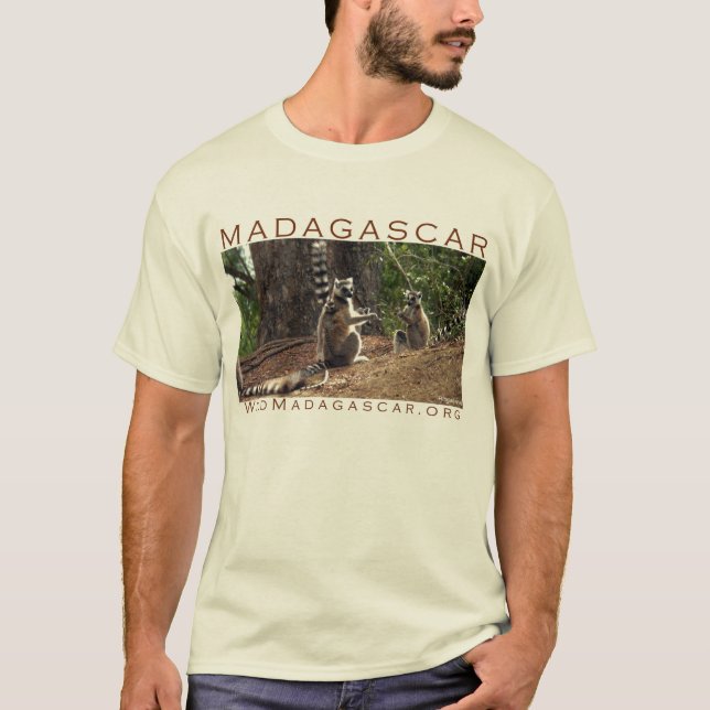 T-shirt Lémurs de Ringtail au Madagascar (Devant)