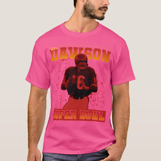T-shirt Len Dawson Superbowl Poster vintage (Devant)