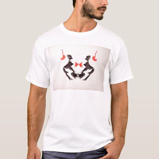 T-shirt L'encre d'essai de Rorschach éponge le plat 3 deux (Devant)