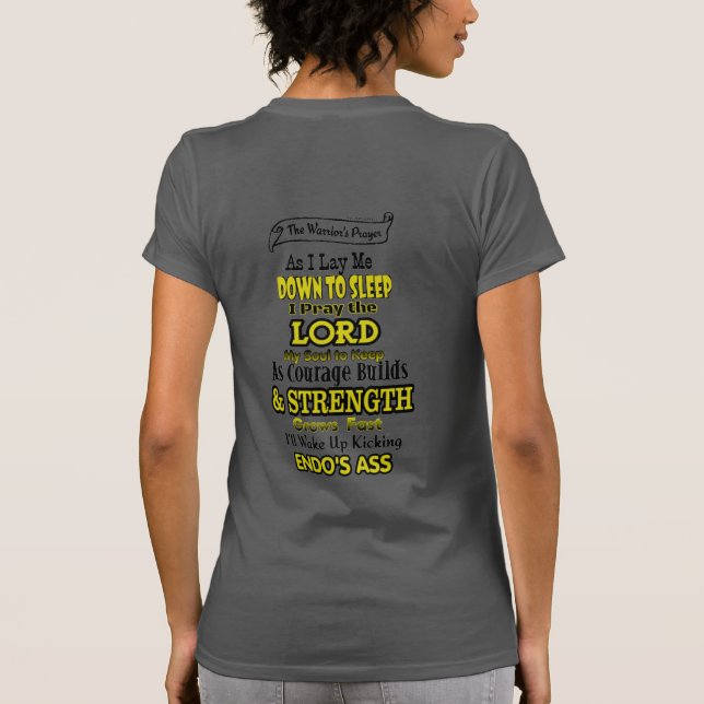 T-shirt L'endométriose de la prière du guerrier… (Dos)