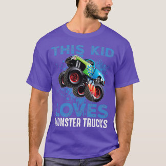 T-shirt L'Enfant aime les camions monstres