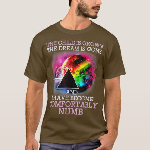 T-shirt L'enfant grandit Le rêve est parti confortablement