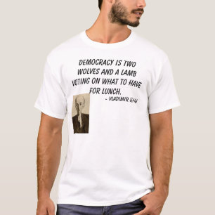 T-shirt Lénine, démocratie est deux loups et un votin