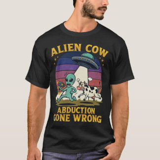 T-shirt L'enlèvement d'une vache Alien s'est mal passé