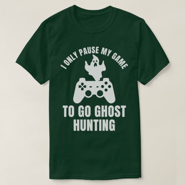 T-shirt L'enquêteur interrompt mon jeu pour la chasse aux  (Design devant)