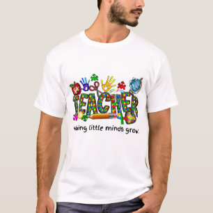 T-shirt L'enseignant aide les petits esprits à grandir - A