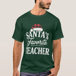 T-shirt L'enseignant préféré du Père Noël enseigne aux étu