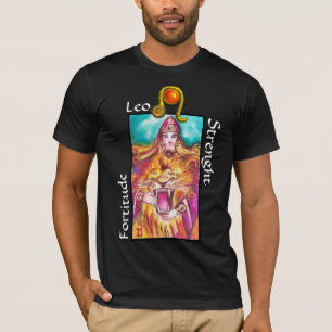 T-SHIRT LEO, ASTROLOGIE DE LA TAROTE RENFORCÉE SIGNE D'ANN