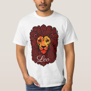 T-shirt Léo astrologie signe du zodiaque tête de lion pais