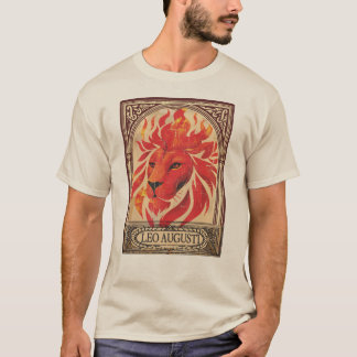 T-shirt Leo astrology august birthday zodiac lion fire
