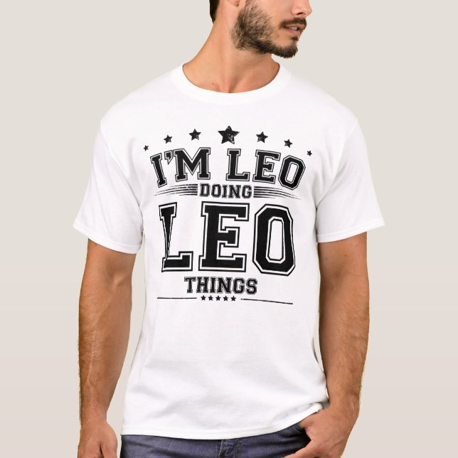 T-shirt Leo fait des choses à Leo (Devant)