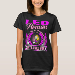 T-shirt Leo Femme Un Petit Peu Ciel Avec Un Côté Sauvage