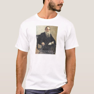 T-shirt Leo Tolstoï "La guerre est injuste" Don de citatio