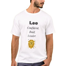 T-shirt Leo Zodiac - Confiant, Audacieux, Leader |