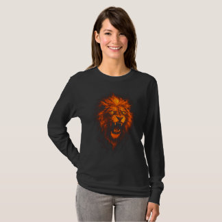 T-shirt León de fuego Camiseta manga larga