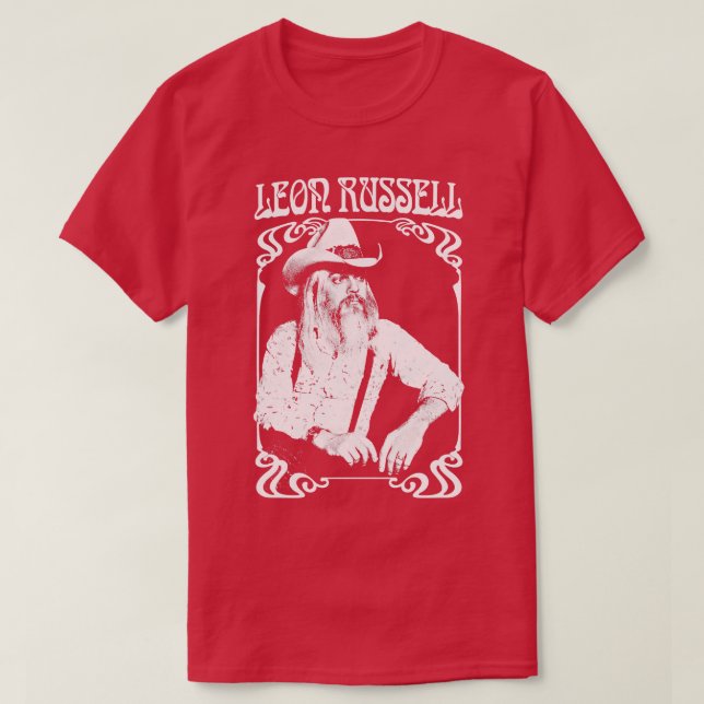 T-shirt Leon Russell Retro 1970 Fan Design (Design devant)