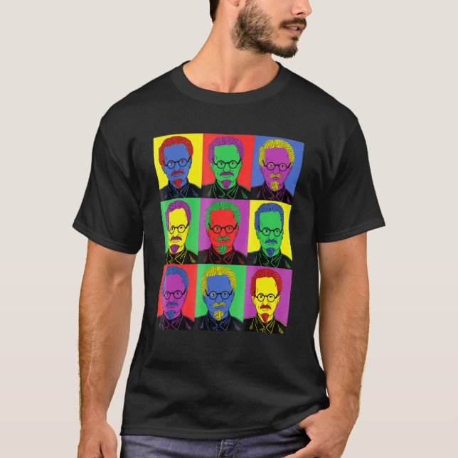 T-shirt Leon Trotsky Pop Art Histoire Vintage Tee (Devant)