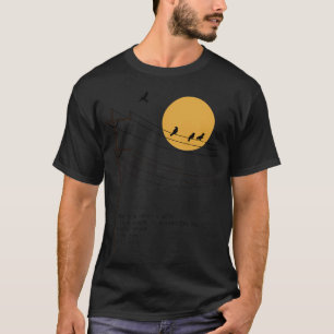 T-shirt Leonard Cohen Bird on a Wire poésie art