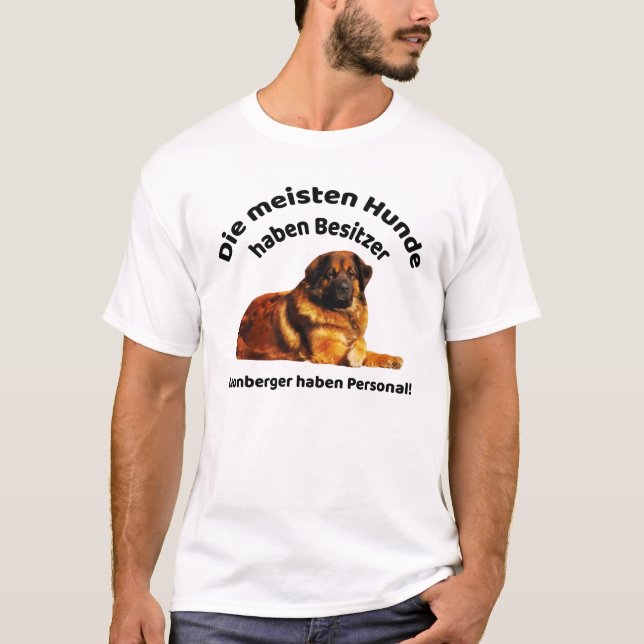 T-shirt Leonberger avec son propre personnel (Devant)