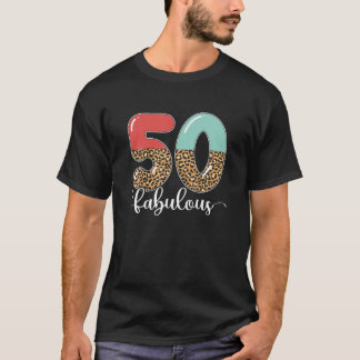 T-shirt Leopard 50E Anniversaire Fabuleux 50 Anniversaire
