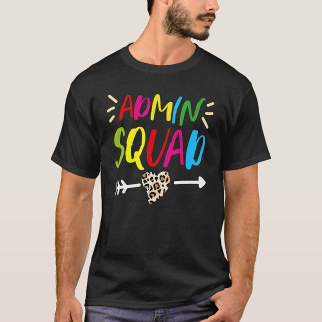 T-shirt Leopard Admin Squad Admin Admin Admin Adminis Admi (Devant)