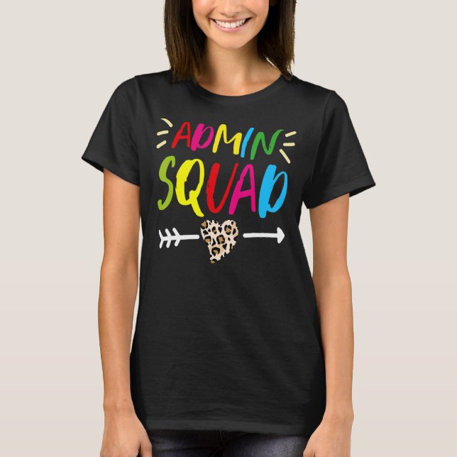T-shirt Leopard Admin Squad Admin Admin Admin Adminis Admi (Devant)