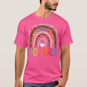T-shirt Leopard Arc-en-ciel 2e année où l'aventure commenc
