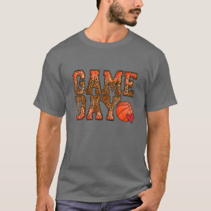 T-shirt Léopard Basketball Jour Vibes Basketball Maman M